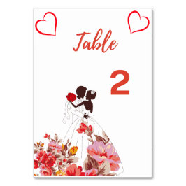 Tafelnummer bruiloft Kaart
