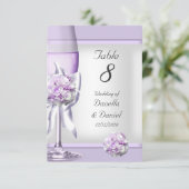 Tafelnummer bruiloft lavendel paars lilac 3 (Staand voorkant)