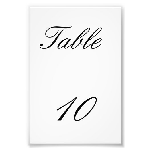 tafelnummer foto afdruk (Voorkant)