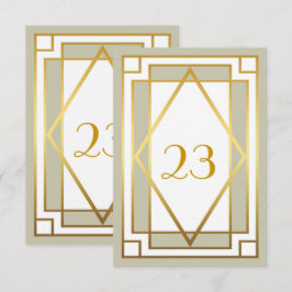 Tafelnummer,Great Gatsby,elegant,chic,wit grijs Kaart