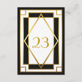 Tafelnummer,Great Gatsby,elegant,chic,wit zwart Kaart