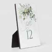 Tafelnummer Greenery Waterverf Wedding Easel Fotoplaat (Zijkant)