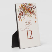Tafelnummer Herfst Waterverf Bruiloft Ezel Fotoplaat (Zijkant)