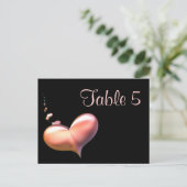 Tafelnummer Kaart Hart Strings (Staand voorkant)