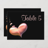 Tafelnummer Kaart Hart Strings (Voorkant / Achterkant)