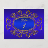 Tafelnummer Kaarten Royal Blue Gold (Voorkant)