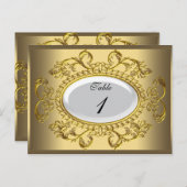 Tafelnummer Kaarten Royal White Gold (Voorkant / Achterkant)