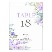 TAFELNUMMER | Lila Bloem Frame (Achterkant)