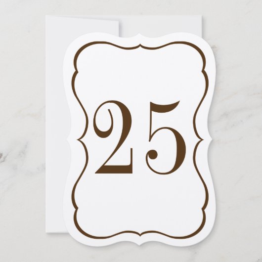 Tafelnummer met schelpvormig rand (Voorkant)