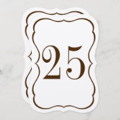 Tafelnummer met schelpvormig rand (Voorkant / Achterkant)