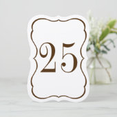 Tafelnummer met schelpvormig rand (Staand voorkant)