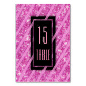 tafelnummer | Moderne roze glitter (Achterkant)