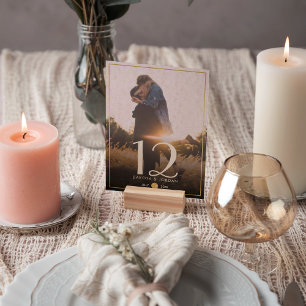 tafelnummer   Moderne typografie & goudfoto