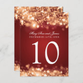 Tafelnummer Mousserende lampjes Goud (Voorkant / Achterkant)