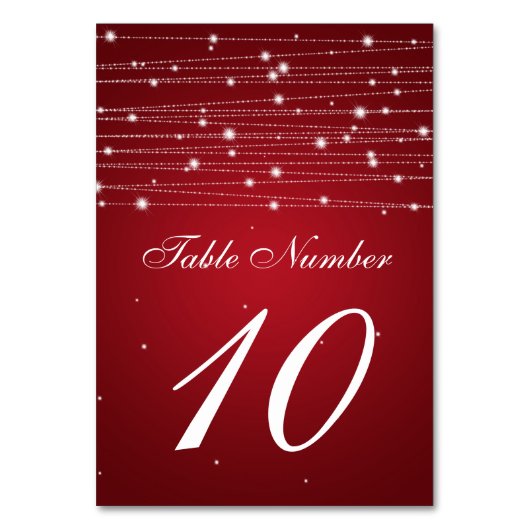 Tafelnummer mousserende lijnen rood (Voorkant)