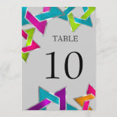 Tafelnummer Multicolored ster van David Silver (Achterkant)