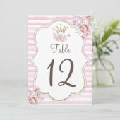 Tafelnummer prinses florroze goud (Staand voorkant)