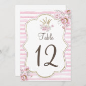 Tafelnummer prinses florroze goud (Voorkant / Achterkant)