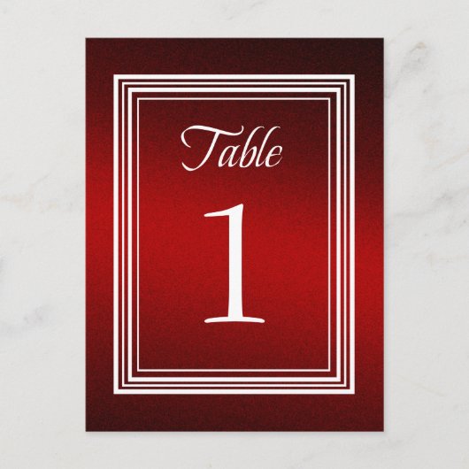 Tafelnummer Rode Shimmer (Voorkant)