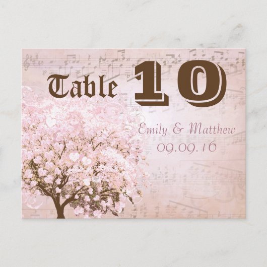 Tafelnummer roze en bruin hartleder (Voorkant)