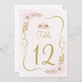 Tafelnummer roze prinses (Voorkant / Achterkant)