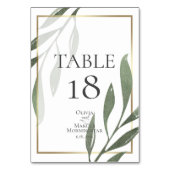 TAFELNUMMER | Sage Green Olive Branch Waterverf (Voorkant)