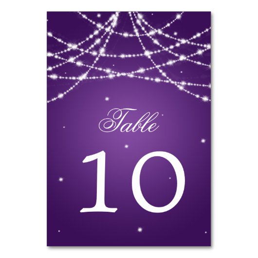 Tafelnummer Sparkling String Paarse (Voorkant)