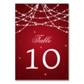 Tafelnummer Sparkling String Rood (Voorkant)