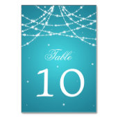 Tafelnummer Sparkling String Turquoise (Achterkant)