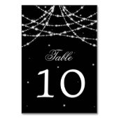 Tafelnummer Sparkling String Zwart (Voorkant)