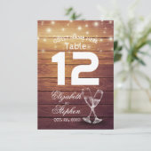 Tafelnummer Stoelindeling Bruiloft Champagneglas (Staand voorkant)