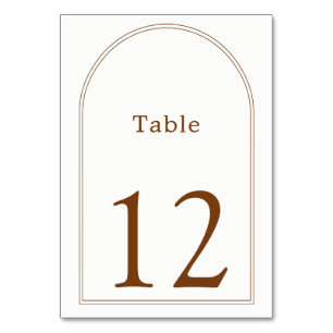 Tafelnummer terracotta arch
