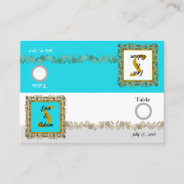 Tafelnummer Trouwblauw Gold Leaf Plaatskaartje