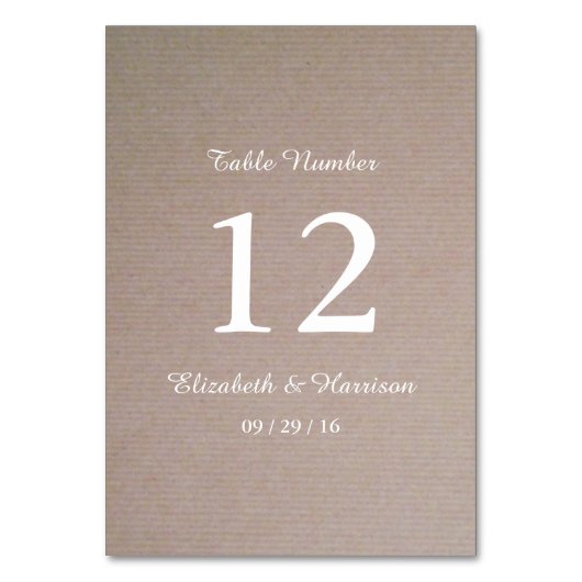 Tafelnummer van de Kraft Wedding in het bijtende l (Voorkant)