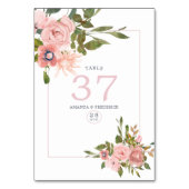Tafelnummer van Floral Blush Roses (Achterkant)