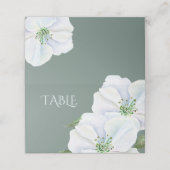 Tafelnummer White Apple Blossom Weddenschap (Buitenkant ongevouwen)
