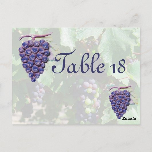 Tafelnummer Wijnland bruiloft (Achterkant)