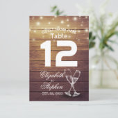 Tafelnummer zitplaats bruiloft champagneglas (Staand voorkant)