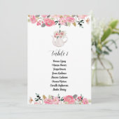 Tafelnummer Zitplaats Kaart (Staand voorkant)