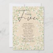 Tafelnummer zitplaatsen bruiloft Gypsophila 5 (Voorkant)