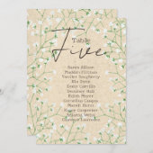 Tafelnummer zitplaatsen bruiloft Gypsophila 5 (Voorkant / Achterkant)