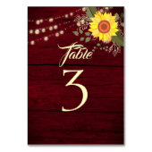 Tafelnummer Zonnewedding (Achterkant)