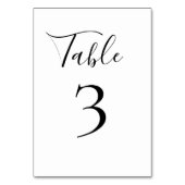 Tafelnummer Zwart en Wit (Voorkant)