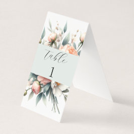 Tafelnummerbord voor de bruiloft kaart