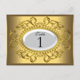 Tafelnummerkaarten Royal Wit Goud Briefkaart