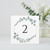 Tafelnummers bloemenrand eenvoudig elegant (Staand voorkant)