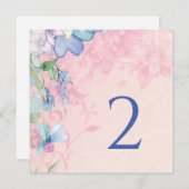 Tafelnummers bloemenrand eenvoudig elegant (Voorkant / Achterkant)