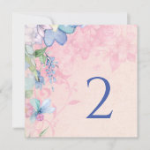 Tafelnummers bloemenrand eenvoudig elegant (Voorkant)