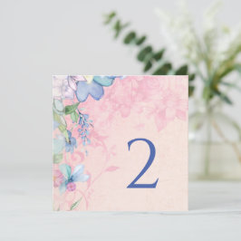 Tafelnummers bloemenrand eenvoudig elegant