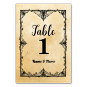 Tafelnummers Bruiloft Gotisch Lijst Halloween Kaar (Achterkant)